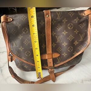 Vintage-Louis Vuitton Monogram Canvas Leather Patch in Brown and Tan